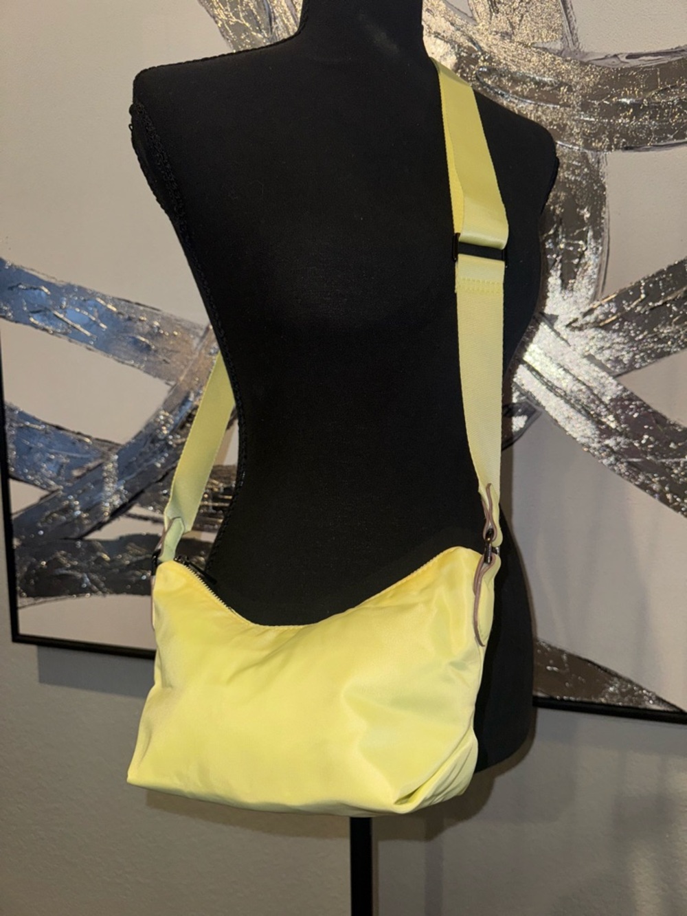 a new day Lemon Yellow Crossbody Bag with Adjustable Strap